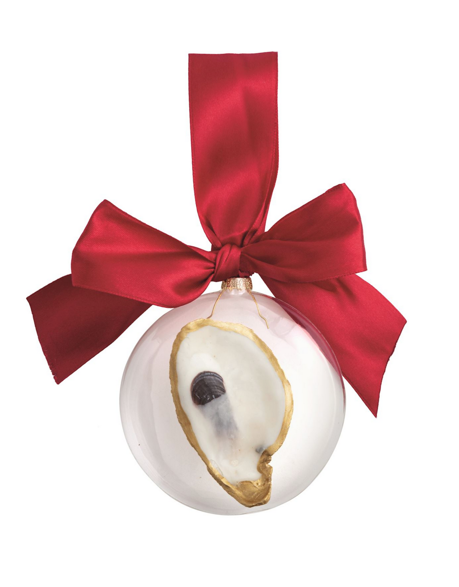 Mud Pie Flat Glass Oyster Ornaments