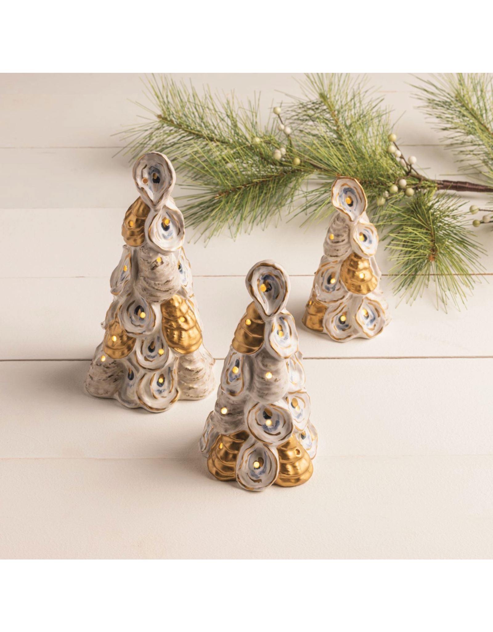 Mud Pie Small Oyster Light Up Tree