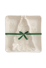 Mud Pie White Christmas Tree Section Server