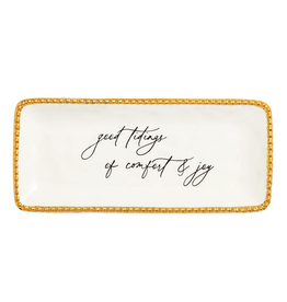 Mud Pie Good Tidings Gold Edge Sentiment Tray