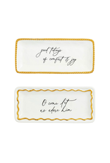 Mud Pie Good Tidings Gold Edge Sentiment Tray