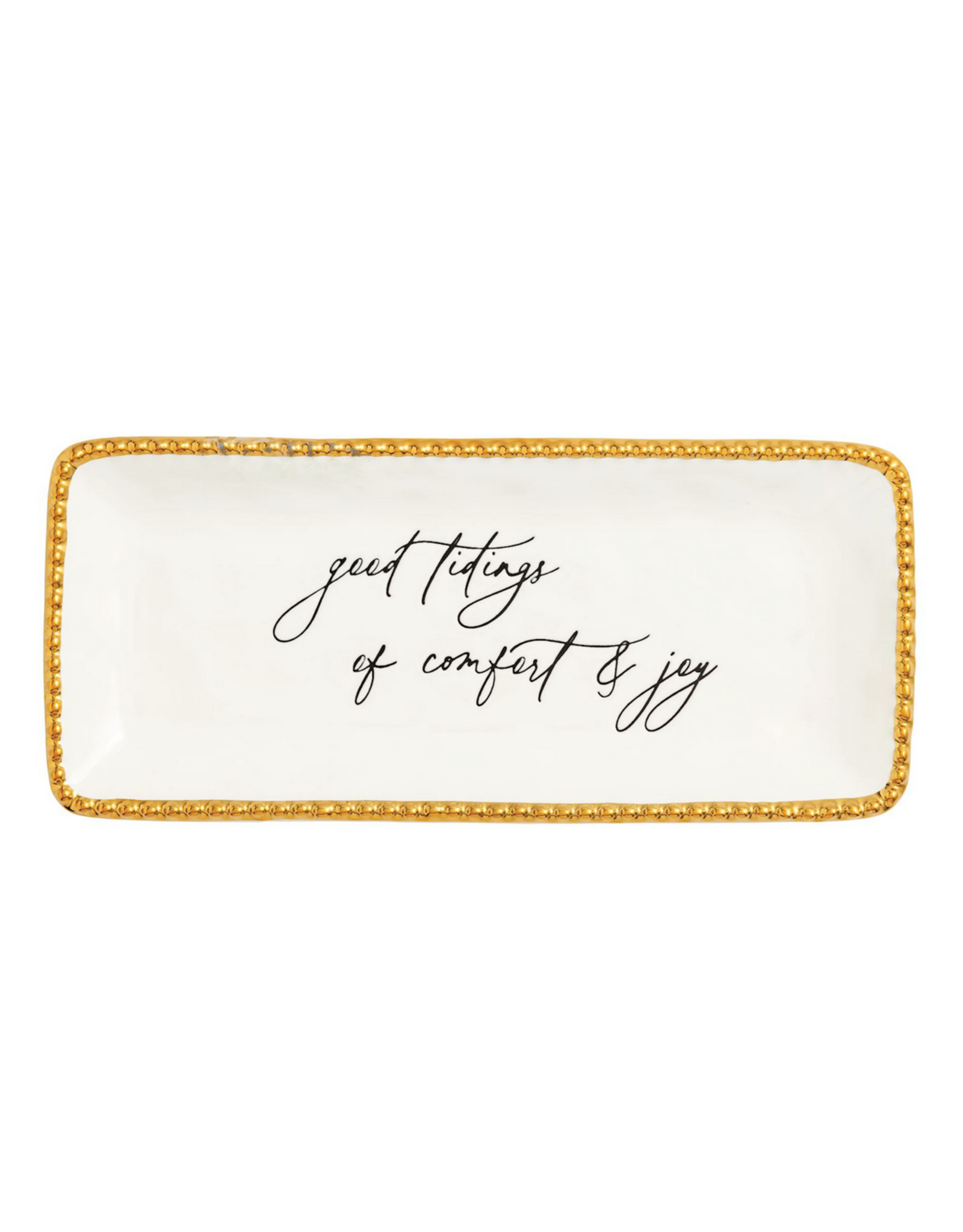 Mud Pie Good Tidings Gold Edge Sentiment Tray