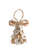 Mud Pie Gold Oyster Tree Light-Up Ornament