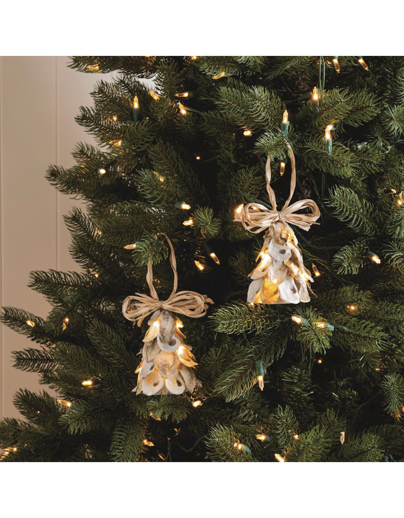 Mud Pie Natural Oyster Tree Light-Up Ornament