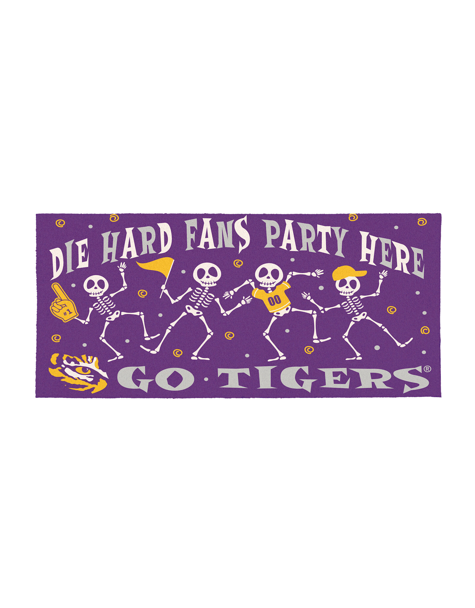 Evergreen Enterprises Louisiana State University Flocked Coir Halloween Sassafras Switch Mat