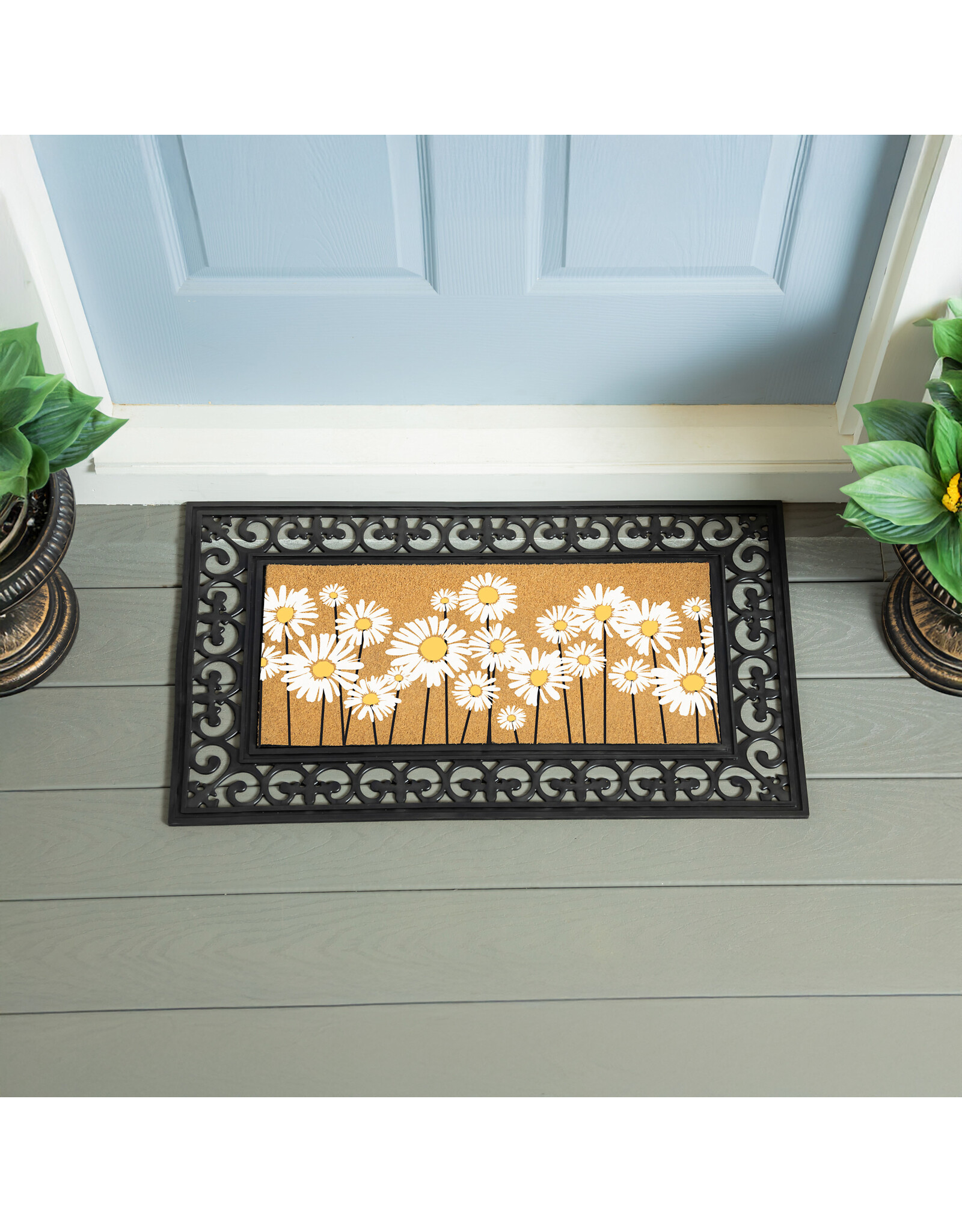 Evergreen Enterprises Daisy Scape Flocked Coir Sassafras Switch Mat