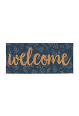 Evergreen Enterprises Grateful Gatherings Welcome Friends of Fall Flocked Coir Sassafras Switch Mat, "Welcome"