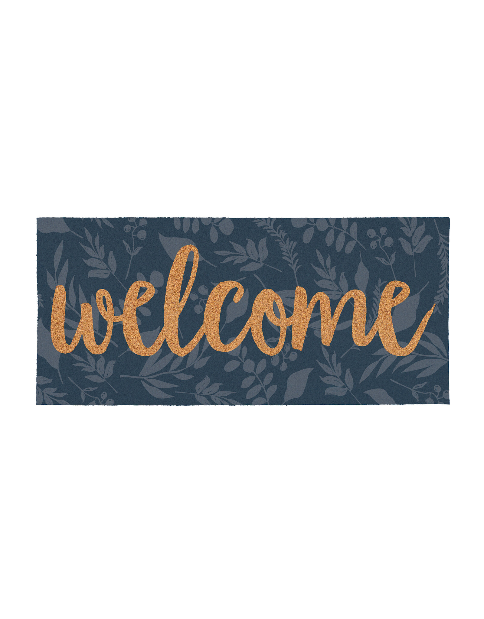 Evergreen Enterprises Grateful Gatherings Welcome Friends of Fall Flocked Coir Sassafras Switch Mat, "Welcome"