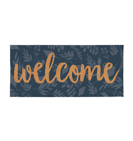 Evergreen Enterprises Grateful Gatherings Welcome Friends of Fall Flocked Coir Sassafras Switch Mat, "Welcome"