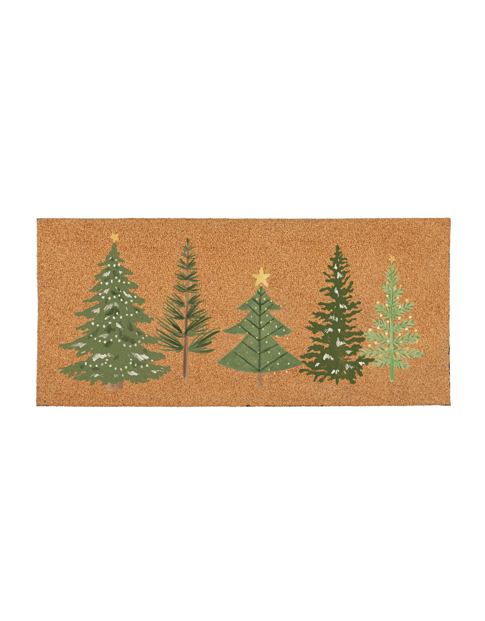 Evergreen Enterprises Shades of Green Flcoked Coir Sassafras Mat
