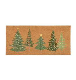 Evergreen Enterprises Shades of Green Flcoked Coir Sassafras Mat