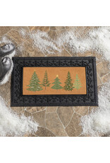 Evergreen Enterprises Shades of Green Flcoked Coir Sassafras Mat