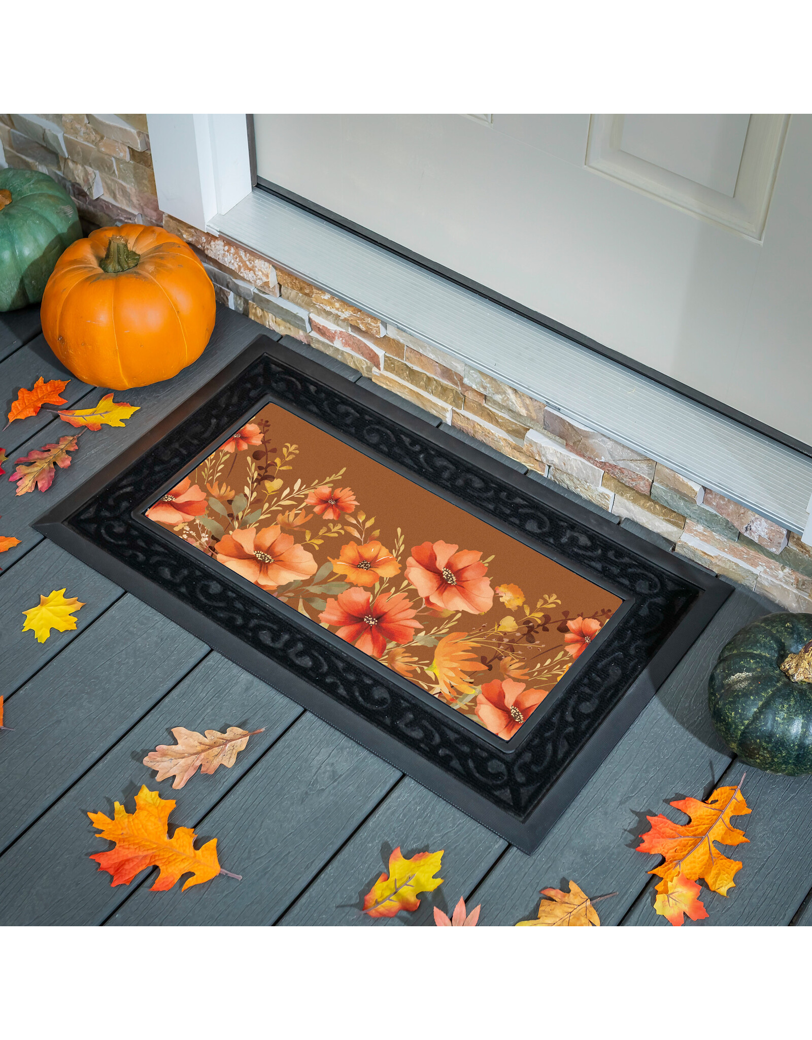 Evergreen Enterprises Autumn Twilight Wildflowers Flocked Coir Sassafras Switch Mat