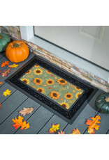 Evergreen Enterprises Grateful Gatherings SunflowerFlocked Coir Sassafras Switch Mat
