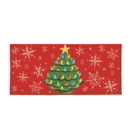 Evergreen Enterprises Joyful Traditions Nostalgia Christmas Tree Flocked Coir Sassafras Switch Mat