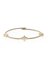 Lenny & Eva/Faire Faithful Cross Bangle - Mocha Lenny & Eva/Faire Faithful Cross Bangle - Mocha