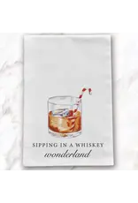 Barrel Down South/Faire Sipping in A Whiskey Wonderland Christmas Tea Towel