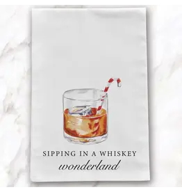 Barrel Down South/Faire Sipping in A Whiskey Wonderland Christmas Tea Towel