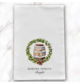 Barrel Down South/Faire Making Spirits Bright Christmas Tea Towel