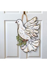 Home Malone White Christmas Dove Door Hanger Home Malone White Christmas Dove Door Hanger