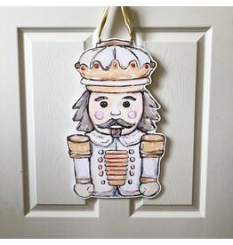 Home Malone White Gold Nutcracker Door Hanger
