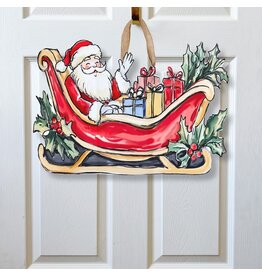 Home Malone Santa Sleigh Door Hanger