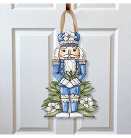 Home Malone Blue Magnolia Nutcracker Door Hanger