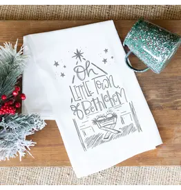 Clairmont And Co Oh Little Town Tea towel