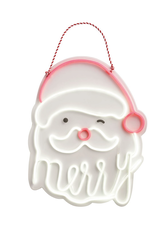 Mud Pie Neon Santa Door Hanger
