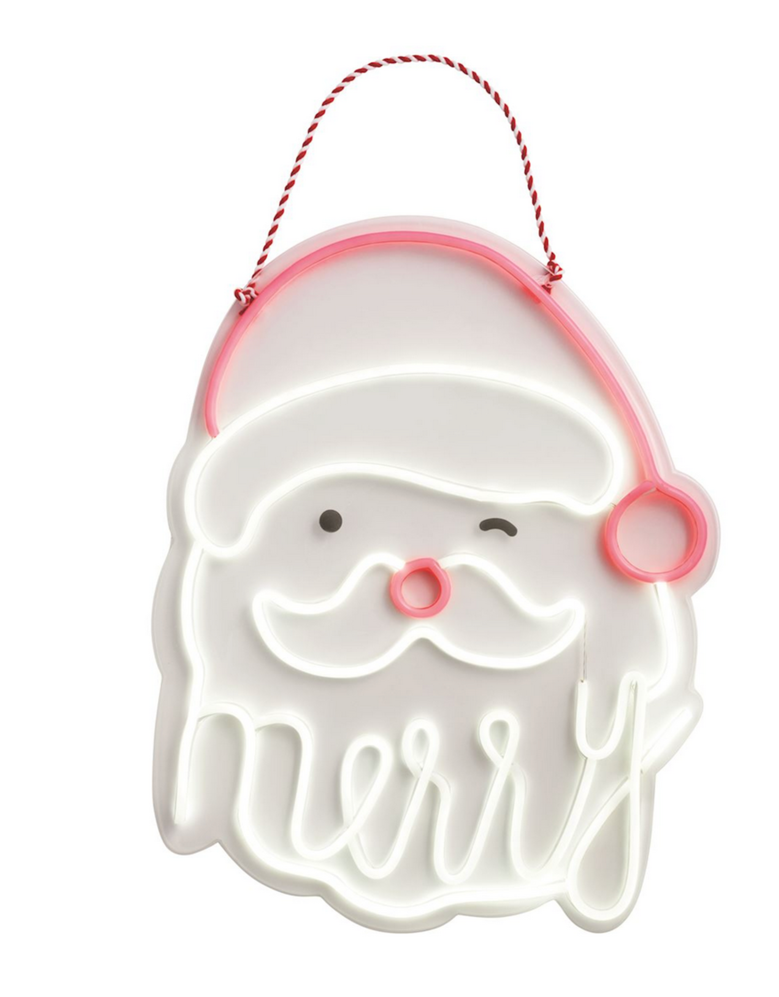 Mud Pie Neon Santa Door Hanger