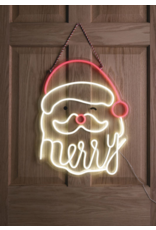 Mud Pie Neon Santa Door Hanger