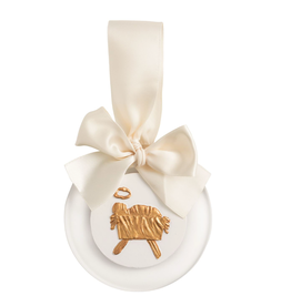 Mud Pie Baby Jesus Gold Intaglio Ornament