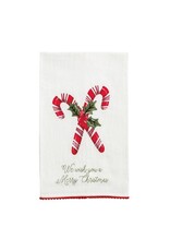 Mud Pie Christmas Pom Trim Towels