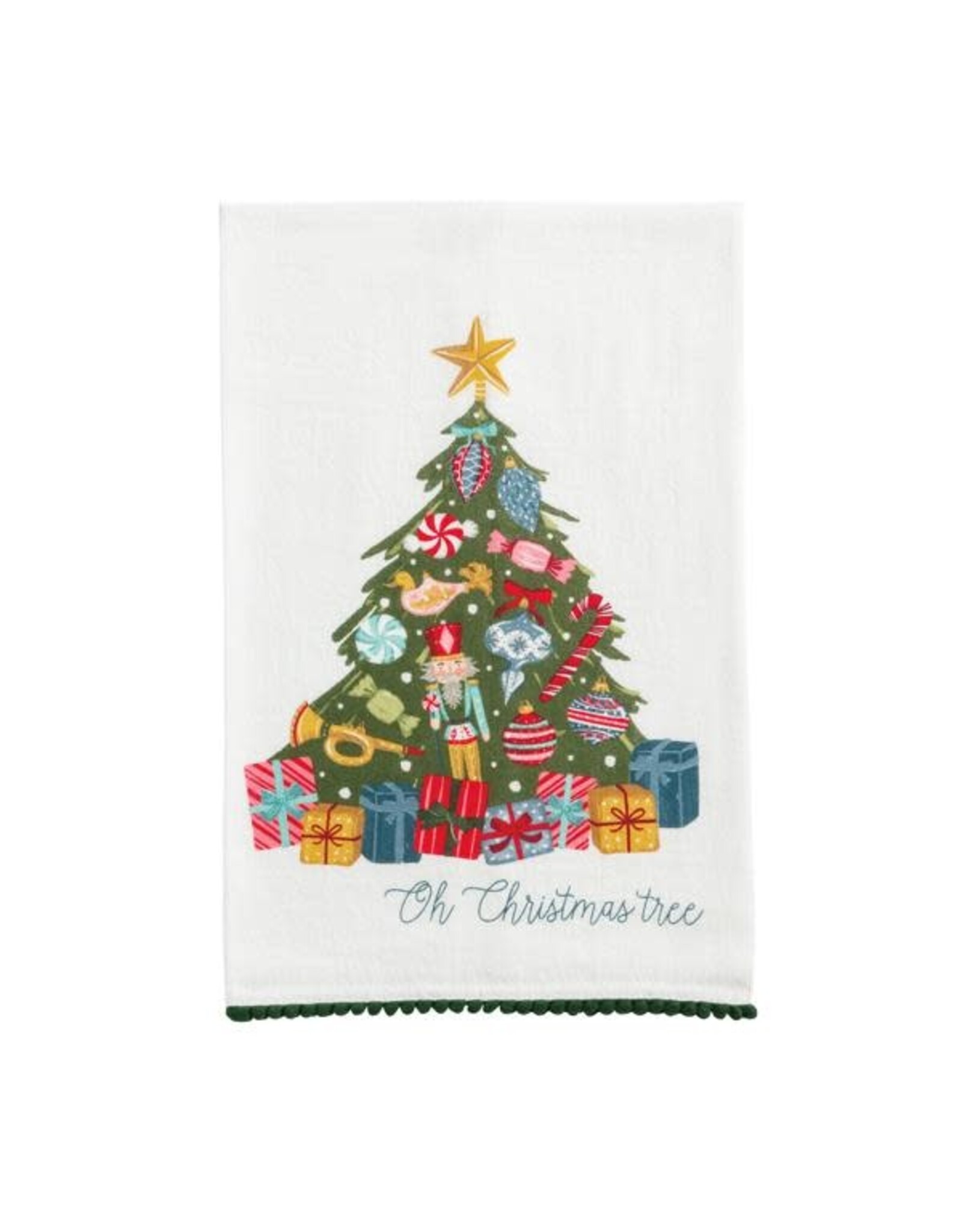 Mud Pie Christmas Pom Trim Towels