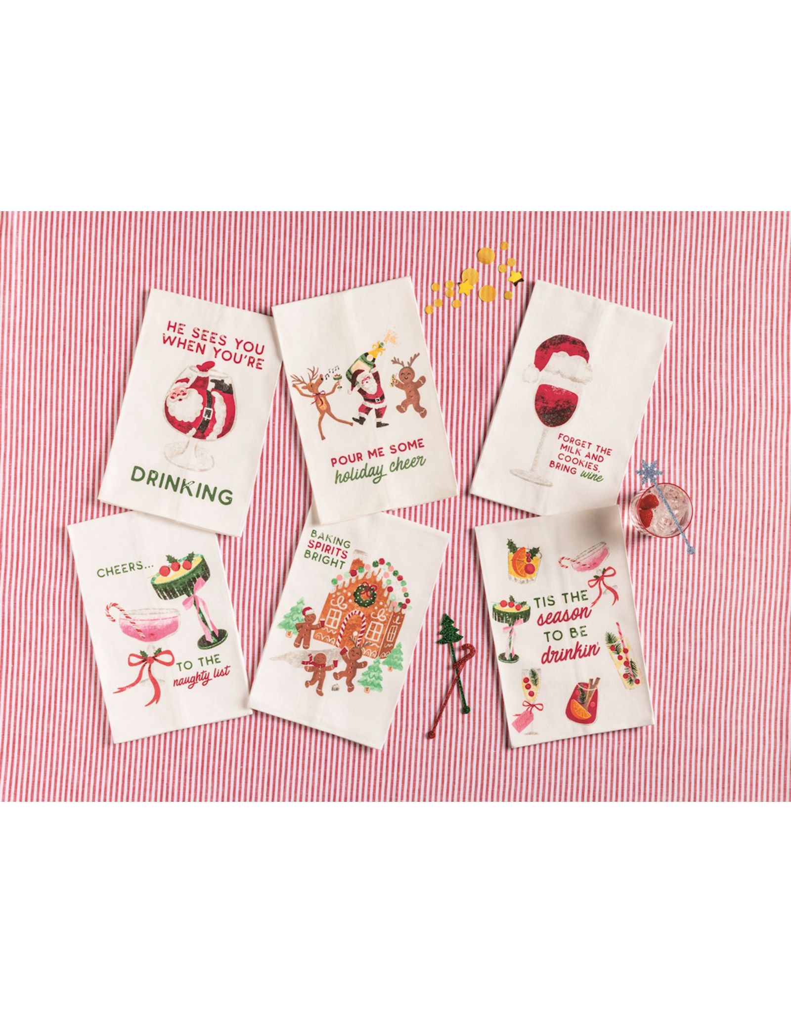 Mud Pie Christmas Bar Towels