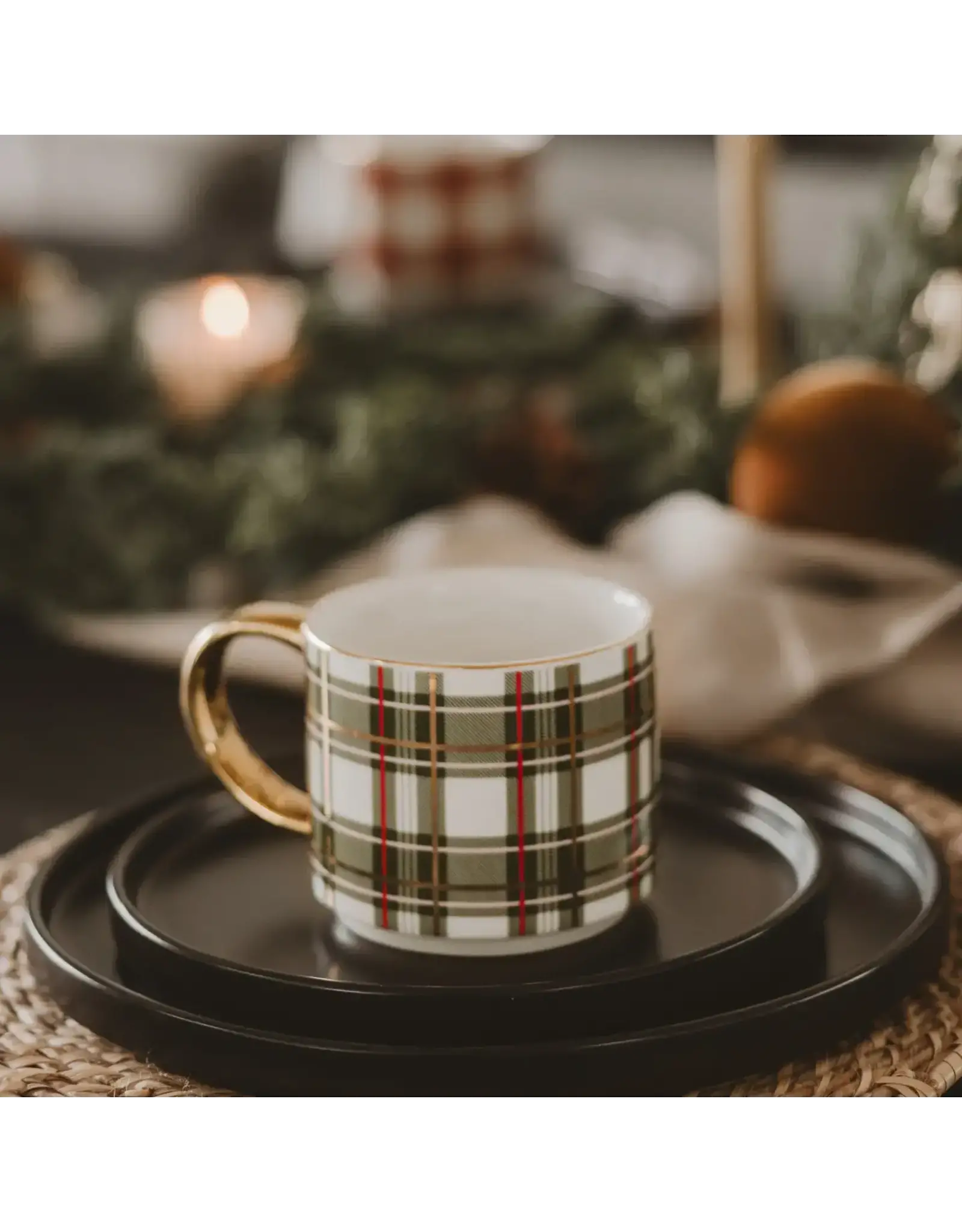 Sweet Water Decor Green Plaid Coffee Mug