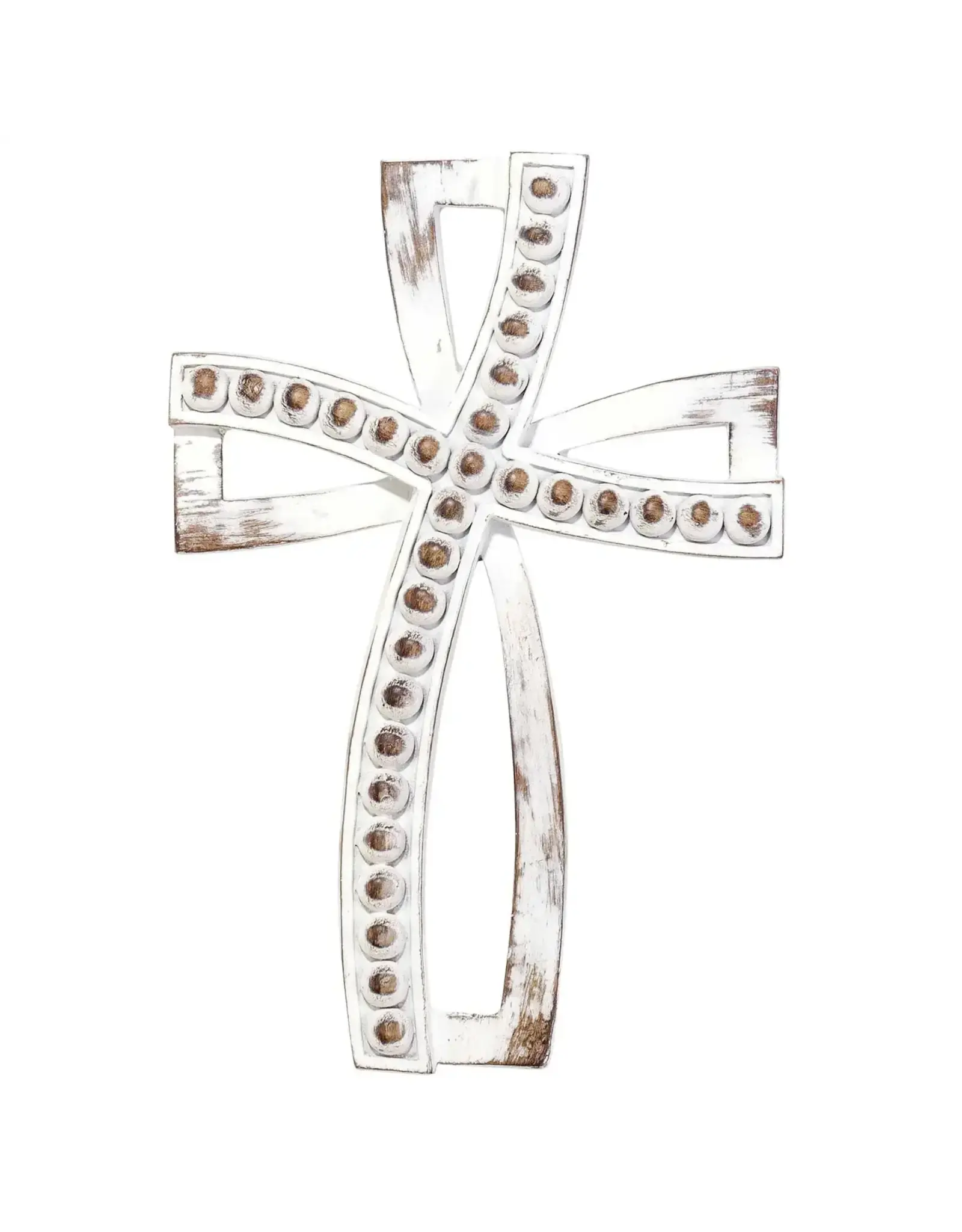 Magnolia Garden Flag Company Rustic Wood Look Resin Wall Cross