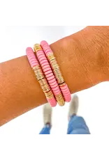 Savvy Bling/Faire Blush Pink Acrylic Disc Bracelet