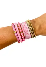 Savvy Bling/Faire Flat Twist Matte Pink Cuff Bracelet