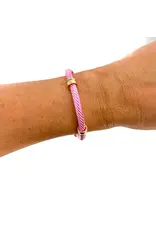 Savvy Bling/Faire Metallic Light Pink Cable Tube Stretch Bracelet