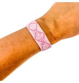 Savvy Bling/Faire Hope Pink Breast Cancer Awareness Embroidered Bracelet