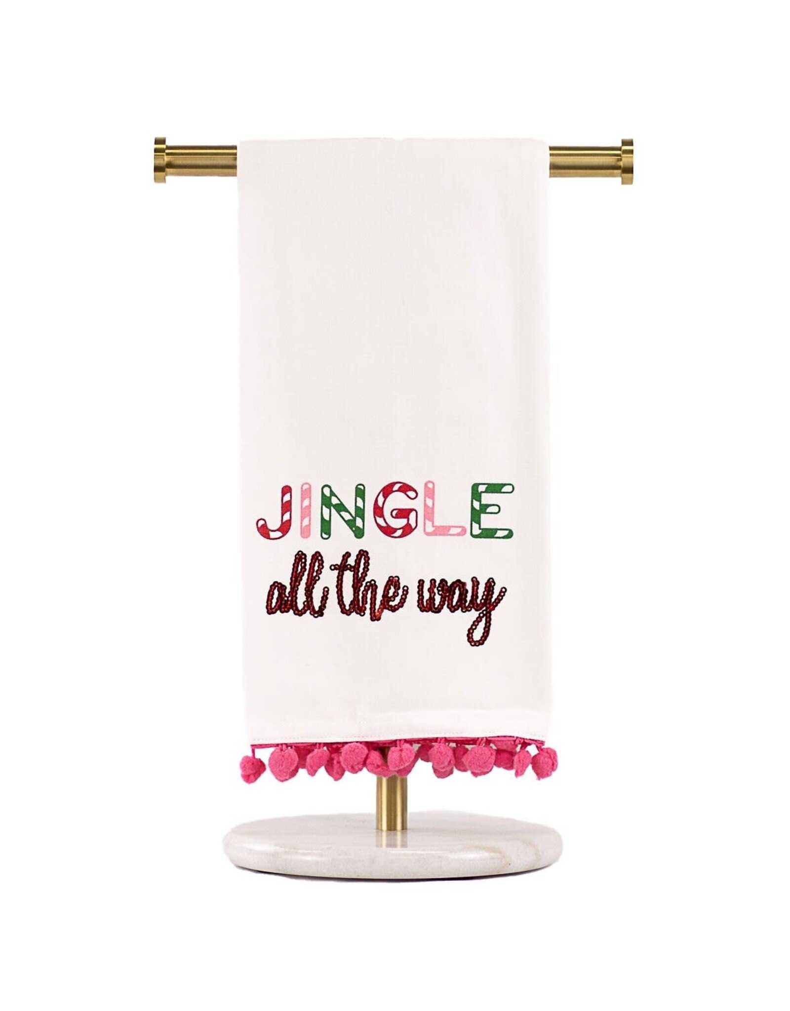 The Royal Standard Jingle All The Way Pom Pom Hand Towel