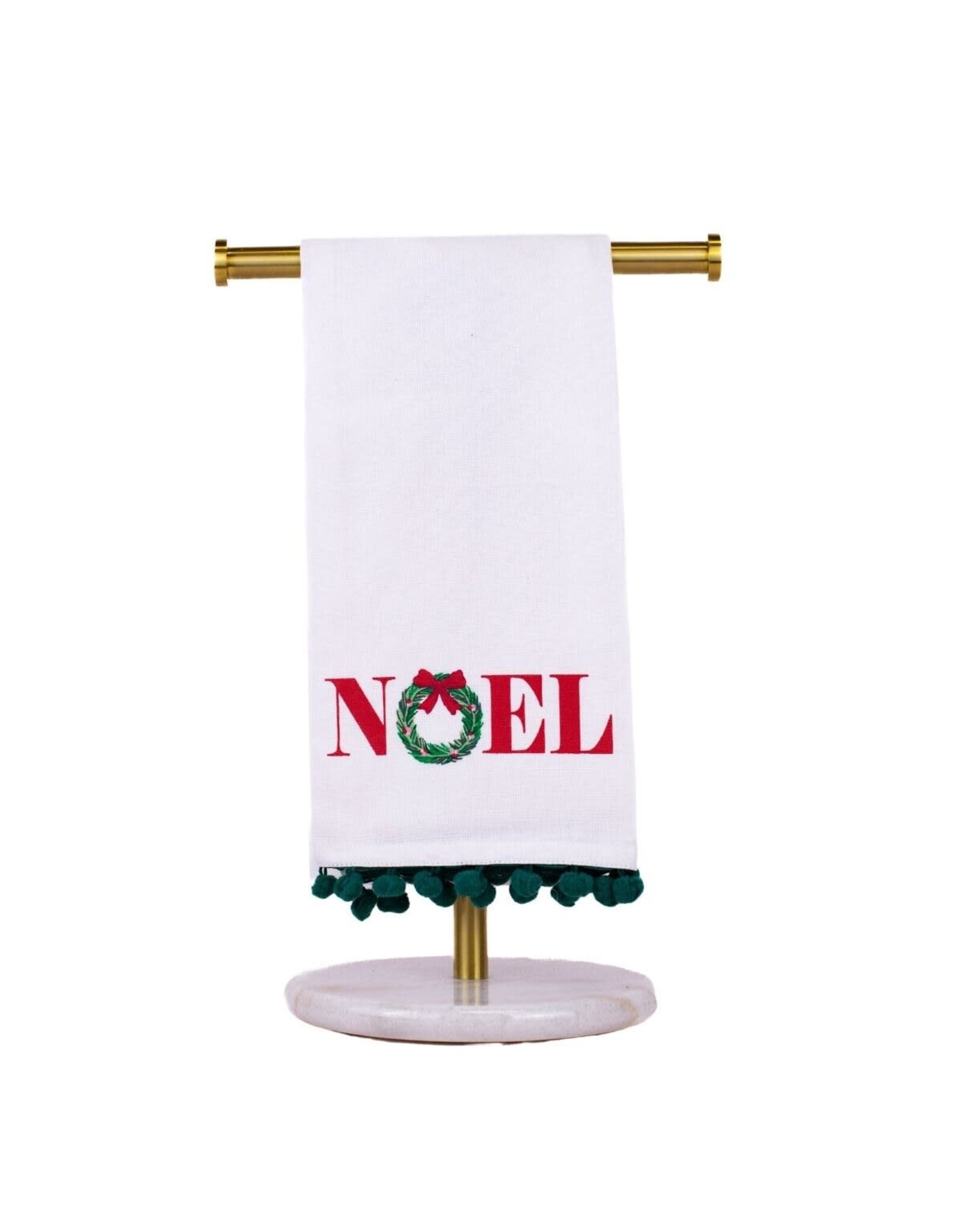 The Royal Standard Noel Wreath Pom Pom Hand Towel