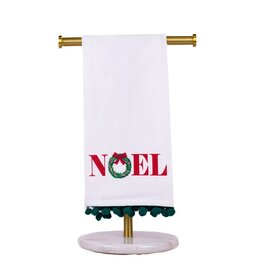 The Royal Standard Noel Wreath Pom Pom Hand Towel