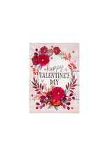 Evergreen Enterprises Floral Happy Valentine's Day Applique Garden Flag