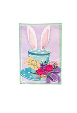 Evergreen Enterprises Happy Easter Floral Hat Applique Garden Flag