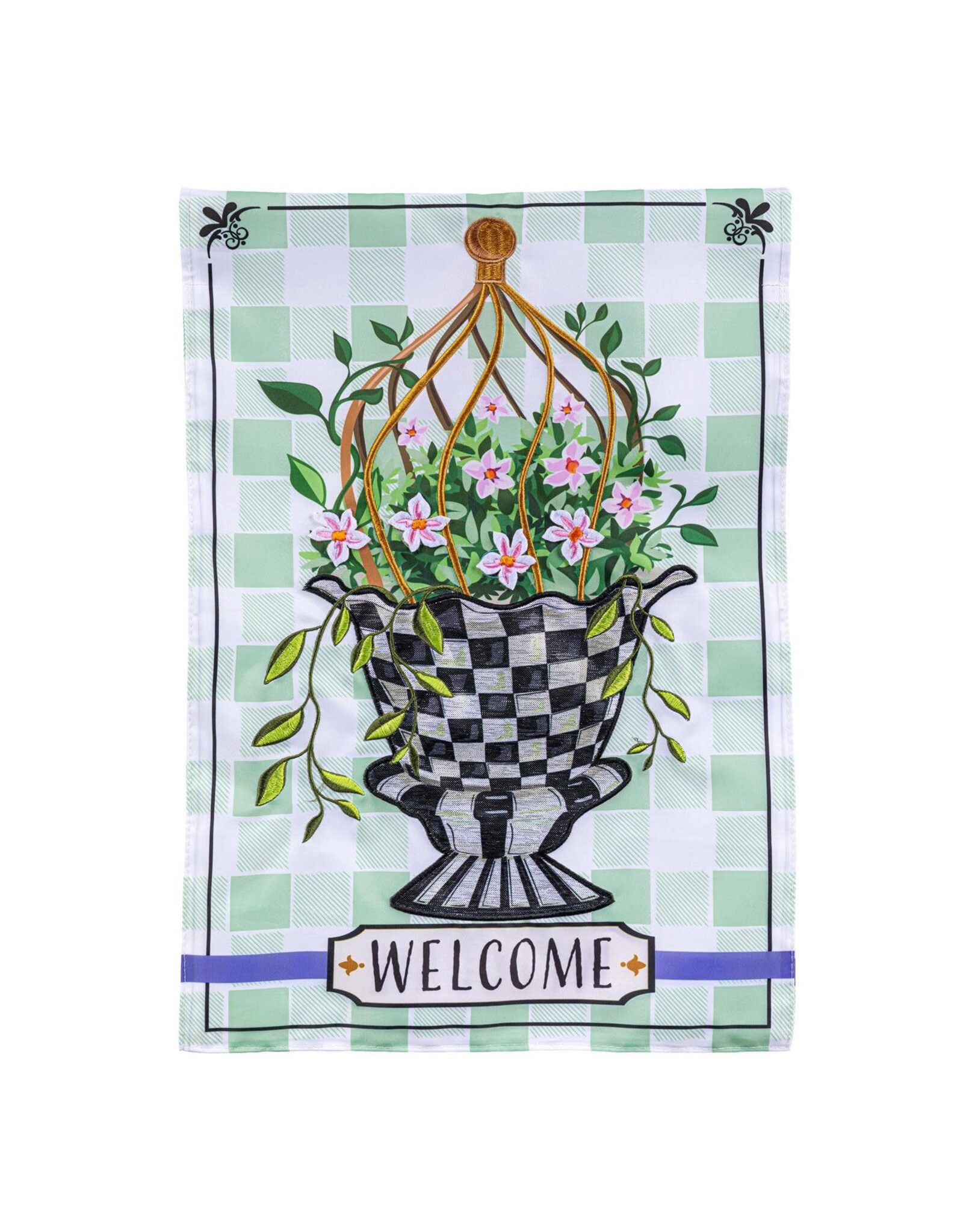 Evergreen Enterprises Spring Topiary Applique Garden Flag