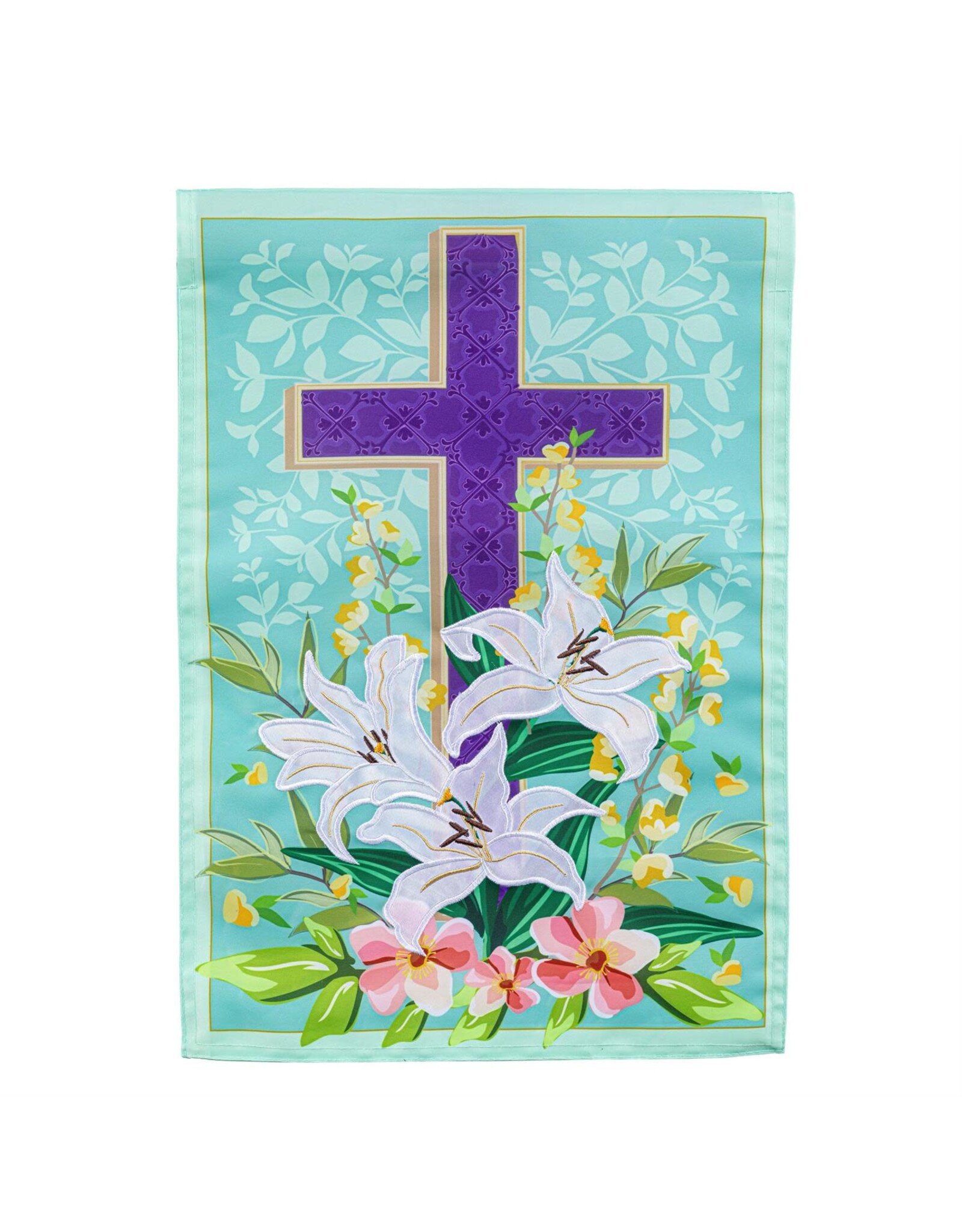Evergreen Enterprises Easter Cross Applique Garden Flag