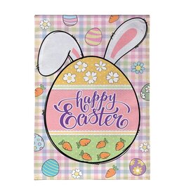 Evergreen Enterprises Gingham Easter Burlap Garden Flag