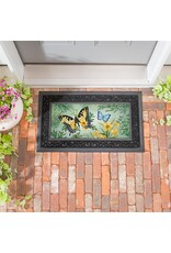 Evergreen Enterprises Pollinator Garden Green & Yellow Florals Monarch Butterfly Sassafras Switch Mat